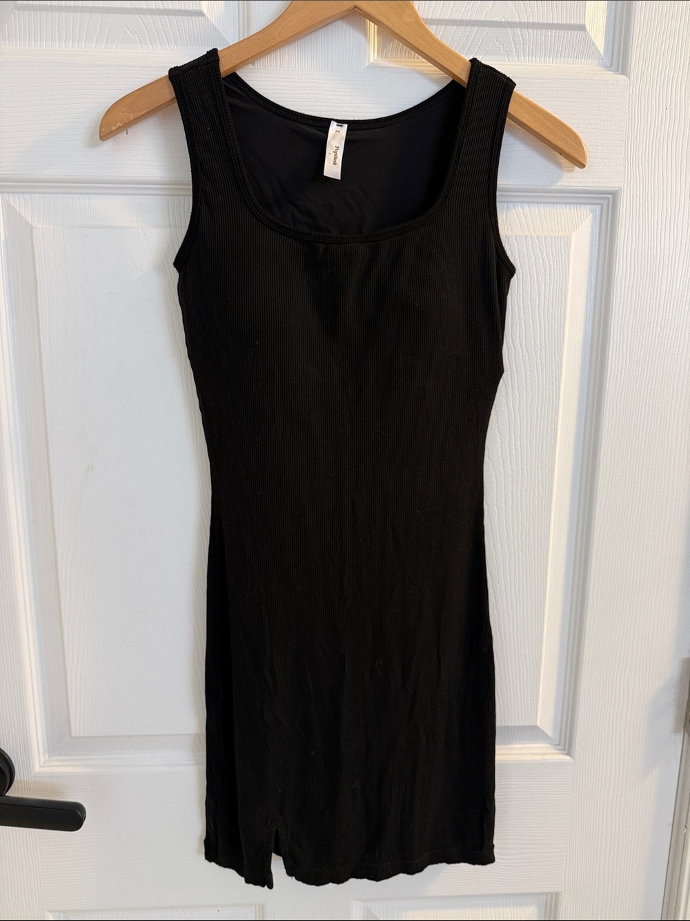 Popilush Classic Black Tank Dress built in Bra size L